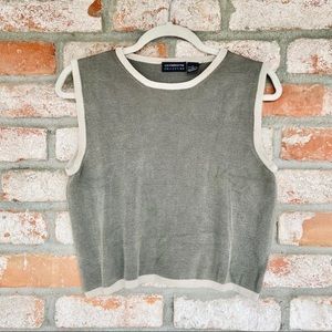 LIZ CLAIBORNE Crop Knit Sweater Vest